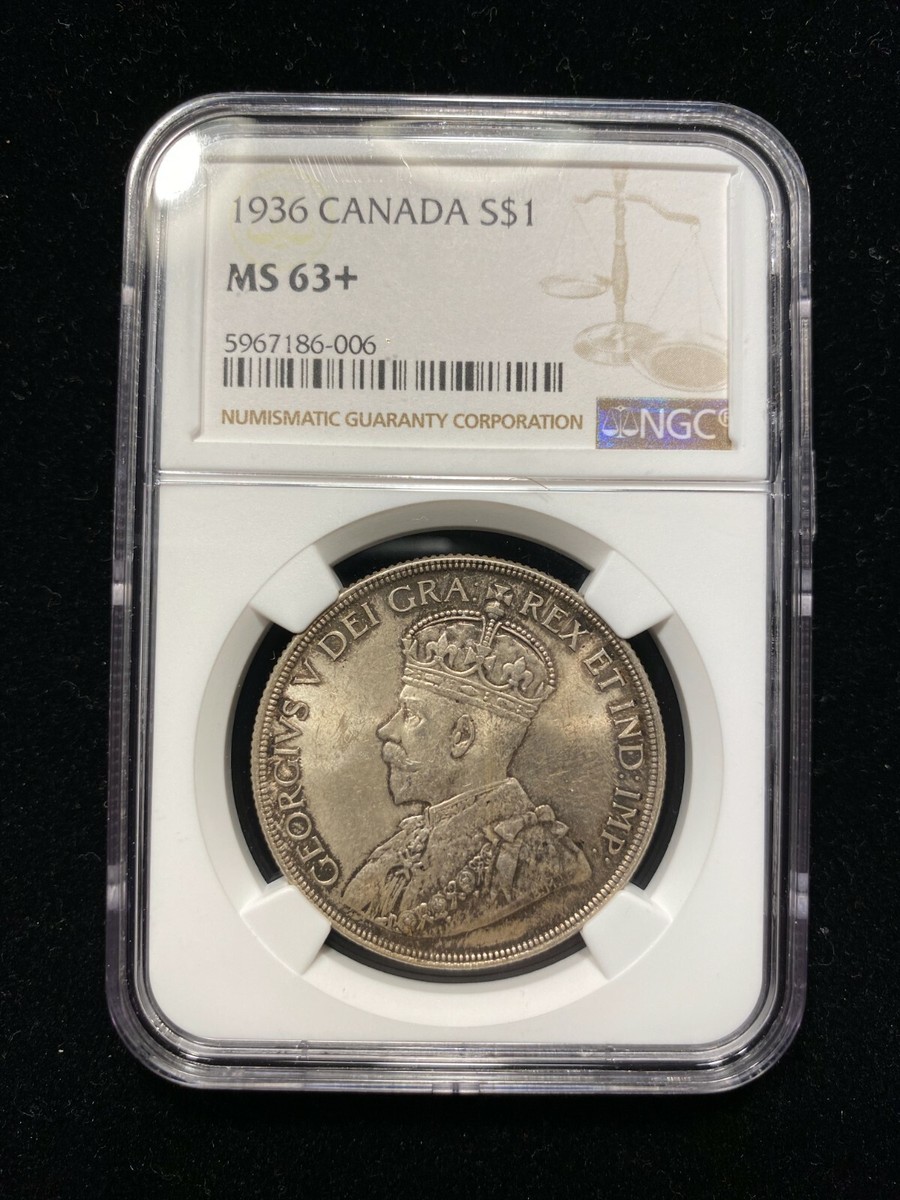 1936 Canada Dollar NGC MS63+ Choice Silver Dollar $1 | eBay