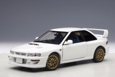 SUBARU IMPREZA 22B WRX STi WHITE 1:18 AUTOART 78605 UPGRADED