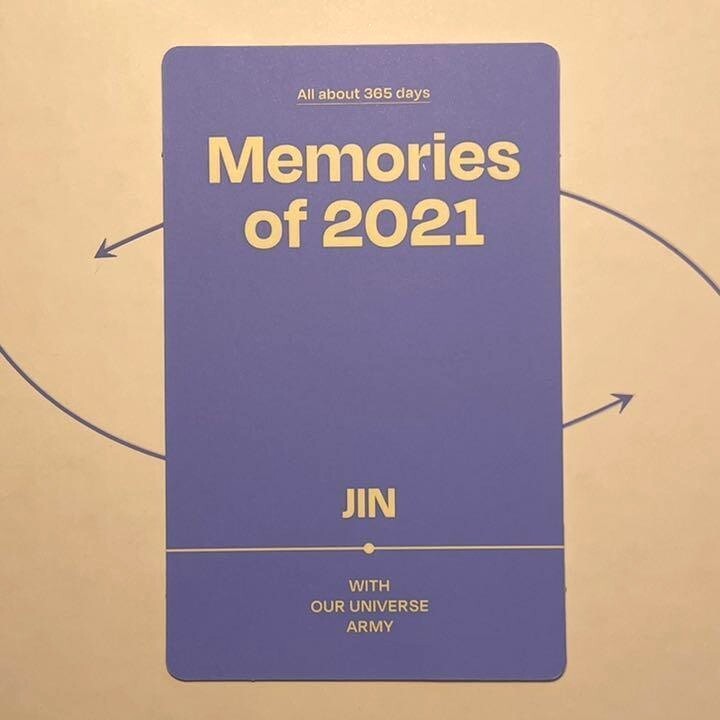 BTS Memories of 2021 DVD Ofiicial Photo card Photocard PC | eBay
