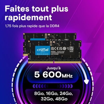 Crucial 16GB DDR5 4800MHz SODIMM RAM for 12th Gen Intel Core