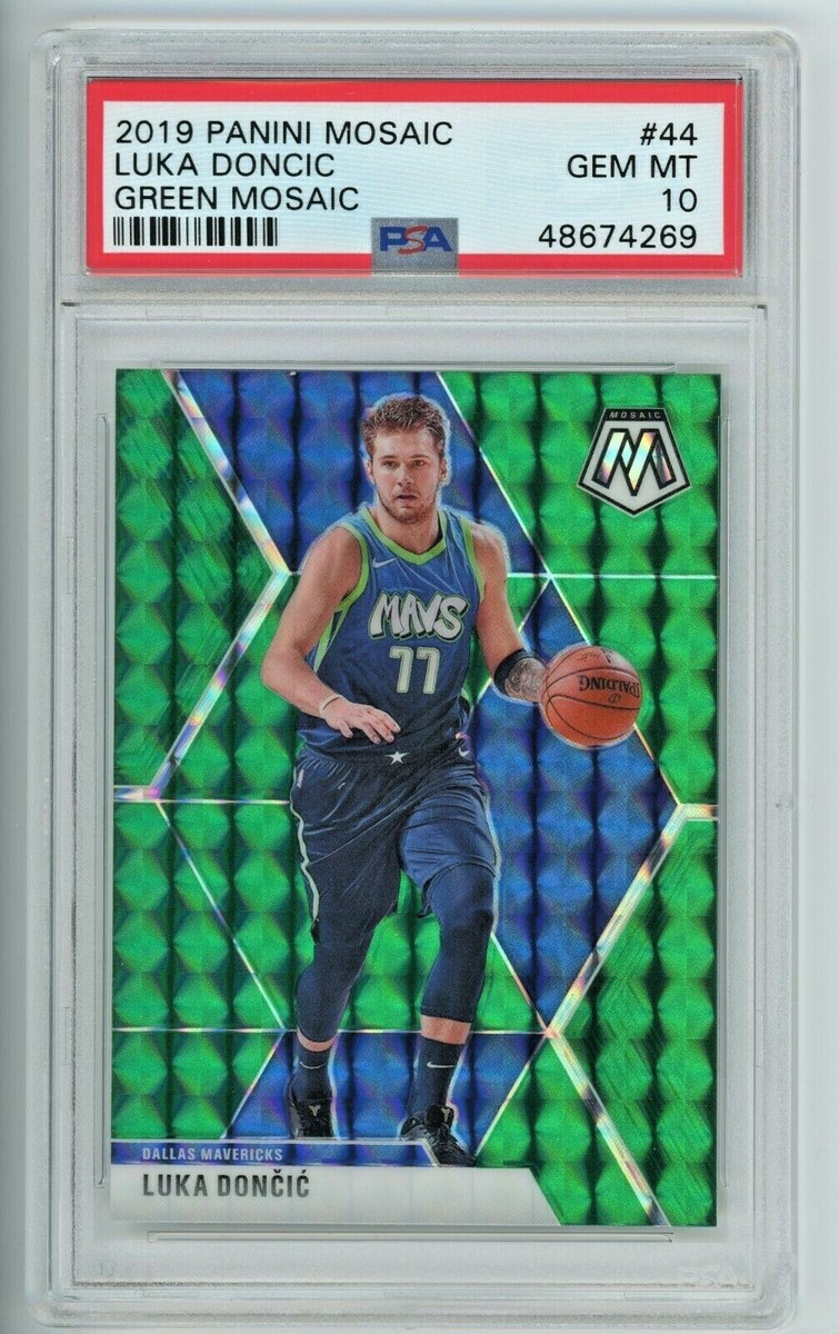 Luka Doncic GEM MT PSA 10 2019-20 Panini Mosaic GREEN MOSAIC