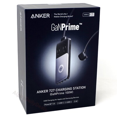Anker 727 Charging Station GaNPrime 100W 2 Outlets Dual USB-C USB