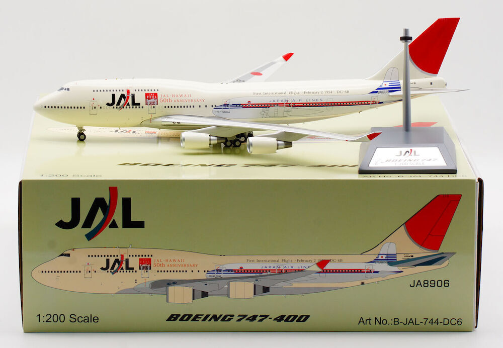 Inflight B-JAL-744-DC6 JAL Japan Airlines 747-400 JA8906 Diecast 1