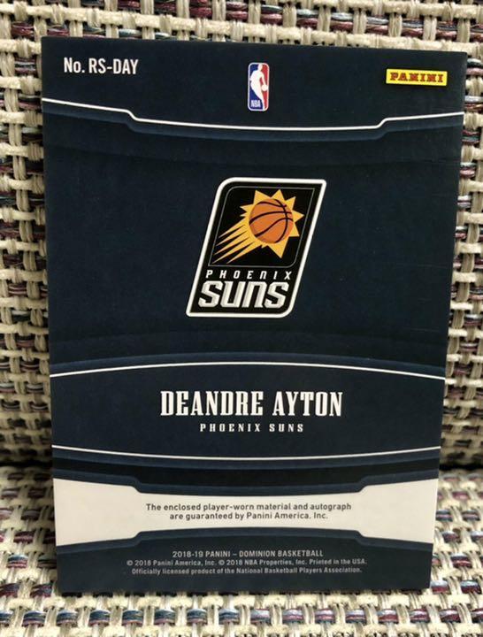 NBAカード Deandre Ayton ルーキーサインカード 10枚限定 ほか 【公式