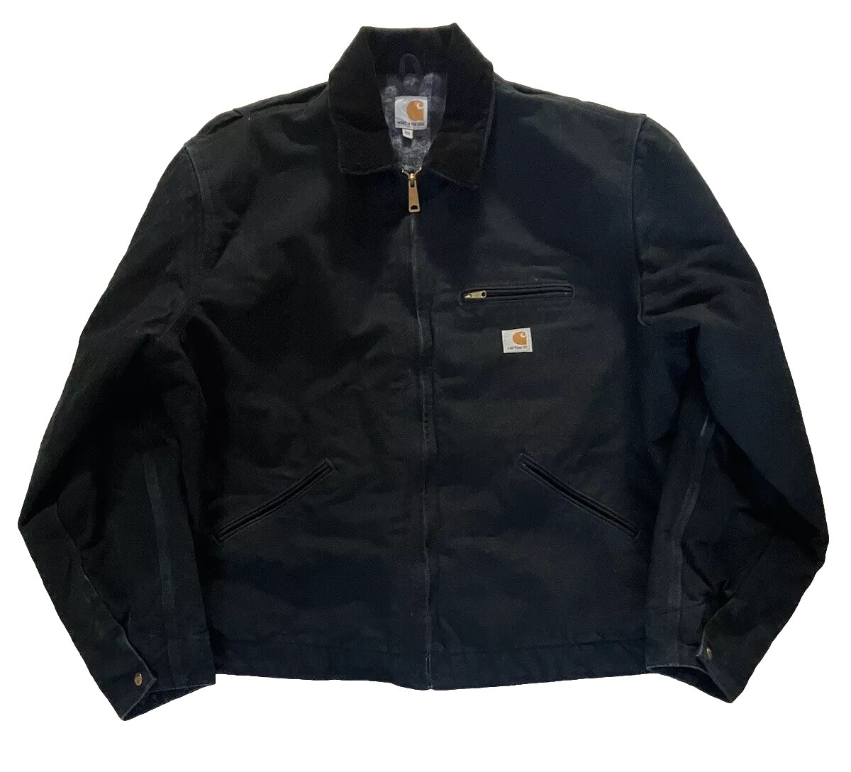 Carhartt Detroit Jacket J001 BLK Men's 2XL TALL Black Blanket