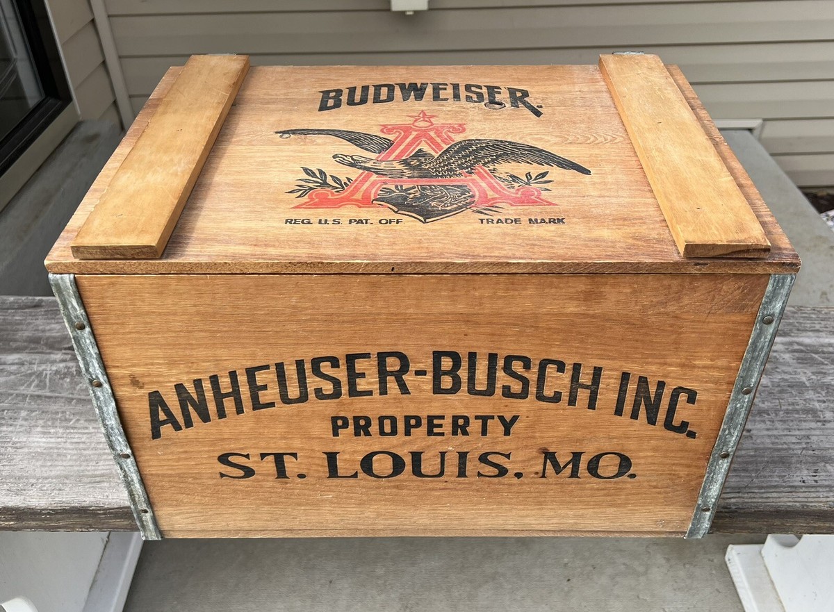 ☆Budweiser ヴィンテージ木箱 Anheuser-Busch☆ Vintage BUDWEISER