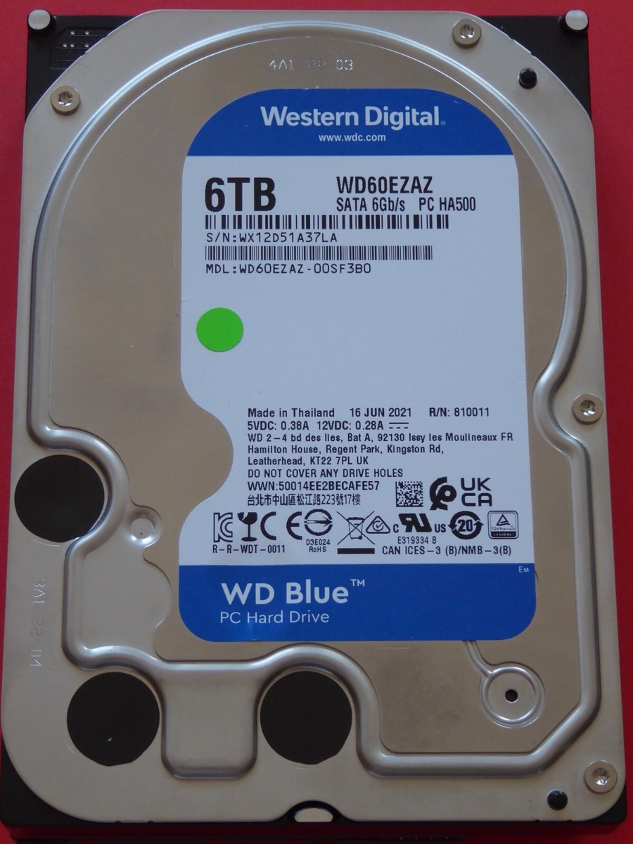 内蔵型ハードディスクドライブ WesternDigital WD Blue 6TB HDD