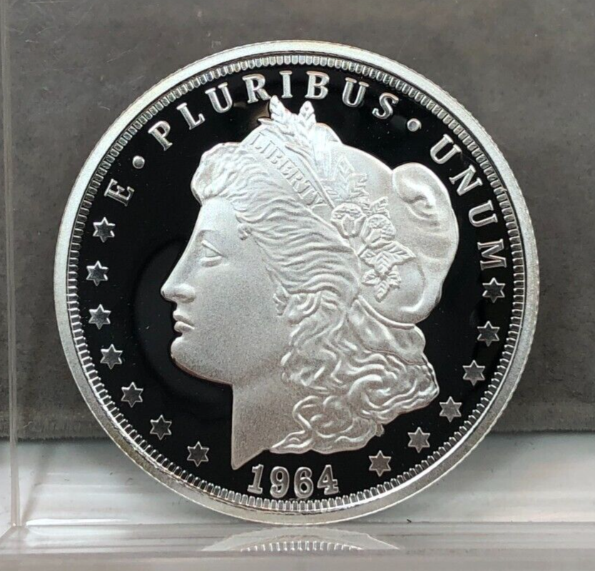 1964 Morgan Cook Islands One Dollar .999 Silver Token Medal ~ 15.5