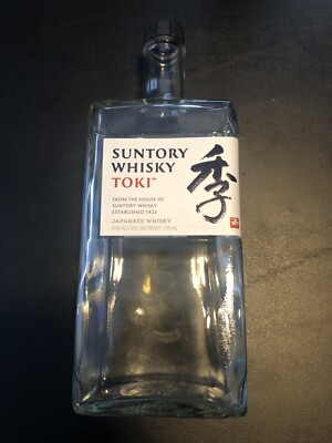 EMPTY Suntory Toki Japanese Whisky Bottle 750 ml Clear Crafts