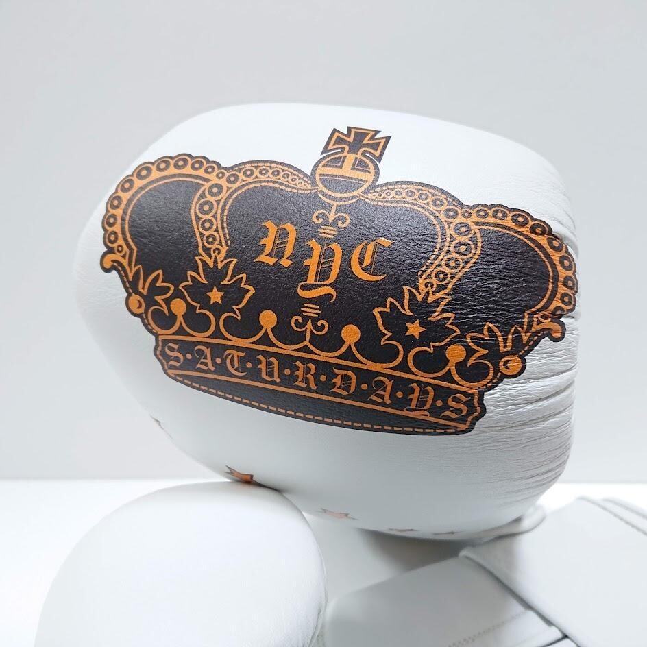 EVERLAST × Saturdays NYC Boxing Gloves 8oz White Magic Tape from