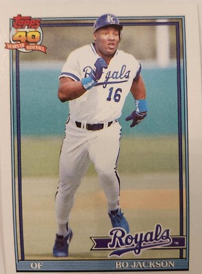 1991 Topps 40 years of baseball - #600 Bo Jackson | eBay
