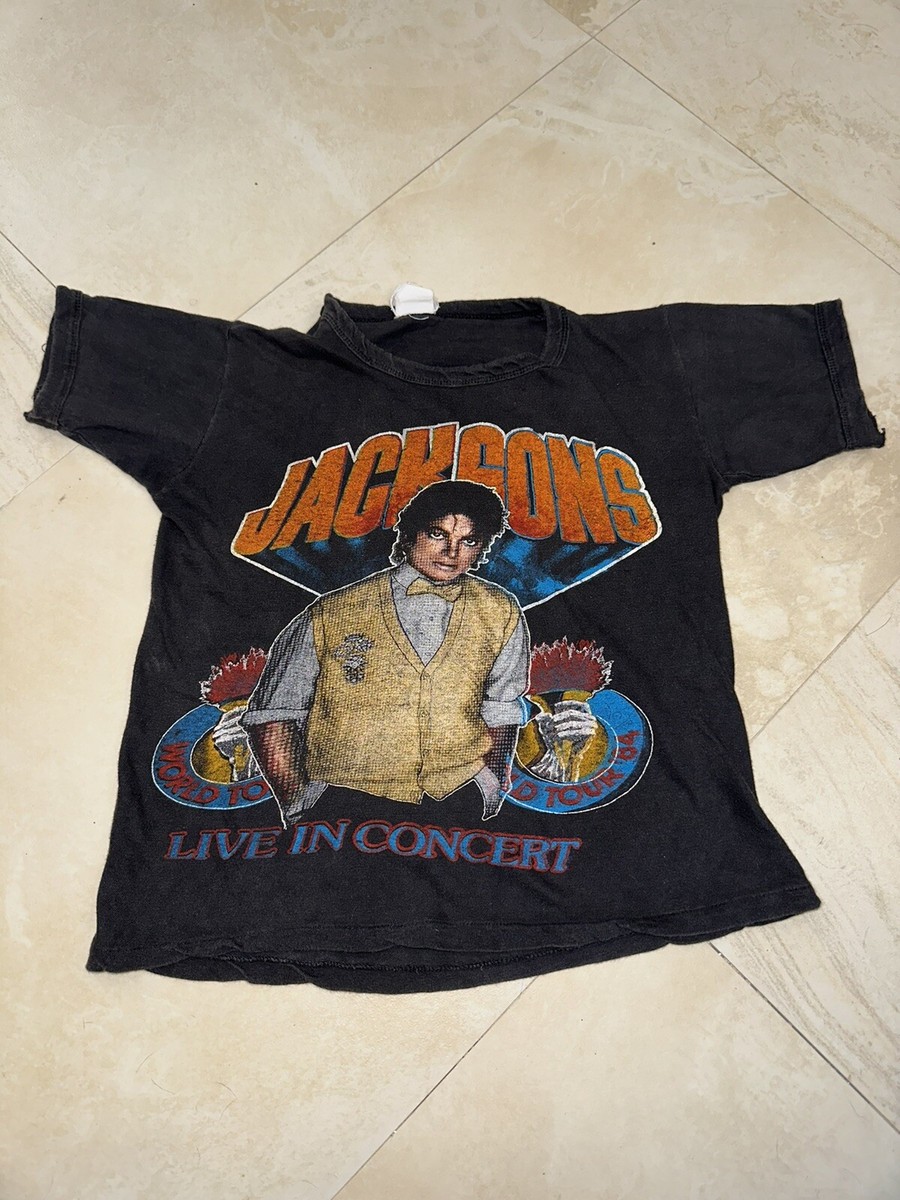 Vintage Michael Jacksons Victory Tour T-Shirt Size Small 1984