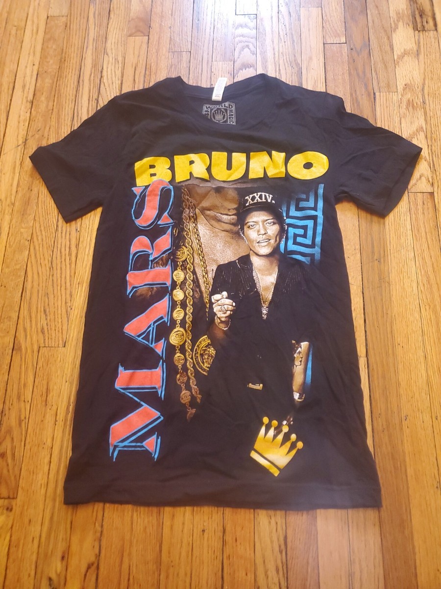 Bruno Mars T-Shirt Size S Black 24K Magic World Concert Tour Merch