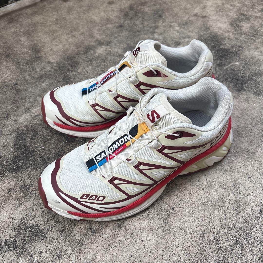 Salomon XT-6 sneaker shoes Vanilla Ice Green Haze Fired Brick