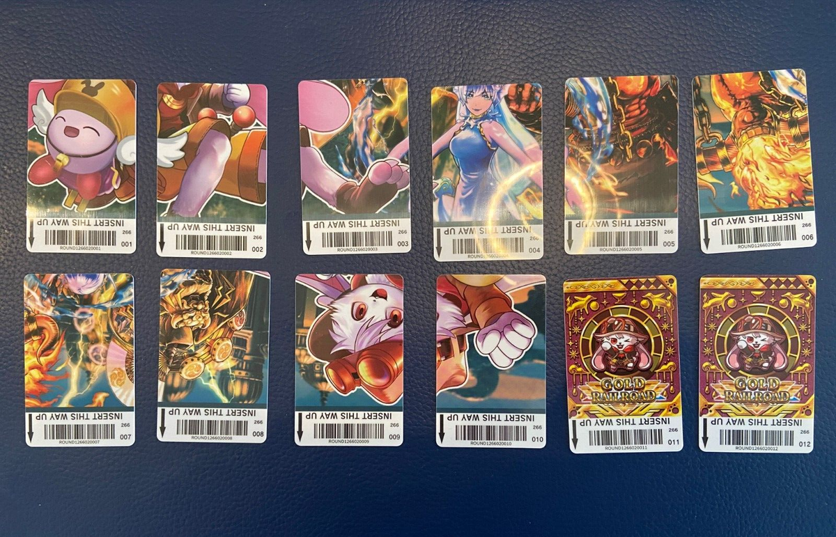 KONAMI GOLD RAILROAD Arcade Coin Pusher Cards - One Complete SET