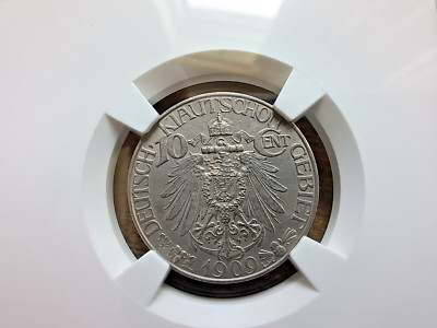 K*3様 1909年中国Kiau Chau5セント PCGS AUドイツ膠州湾租 K*3様 1909