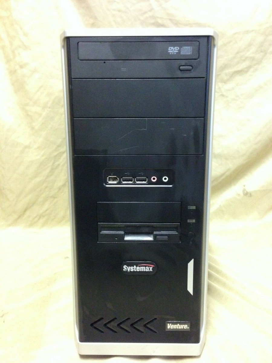 Windows XP Desktop Computer Systemax Intel Duo Core /4 gig ram