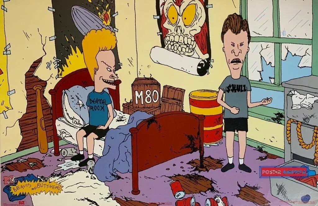 ☆Beavis and Butthead☆ ポスター Vintage MTV ☆Beavis and Butthead