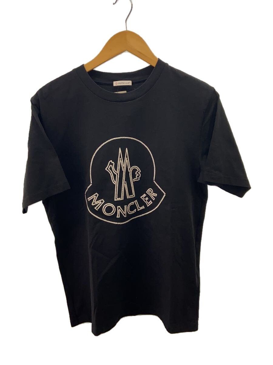 MONCLER ロゴ刺繍 ブラック Tシャツ M