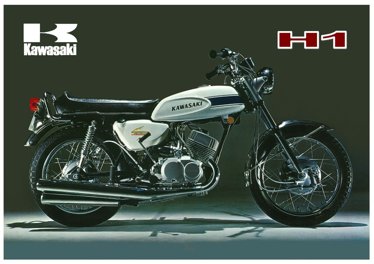 1969 Kawasaki H1 Mach III Poster | New Zealand | Paper Suitable to