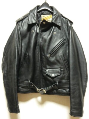 Schott Perfecto Double Leather Riders Jacket Size 36 One Star Made