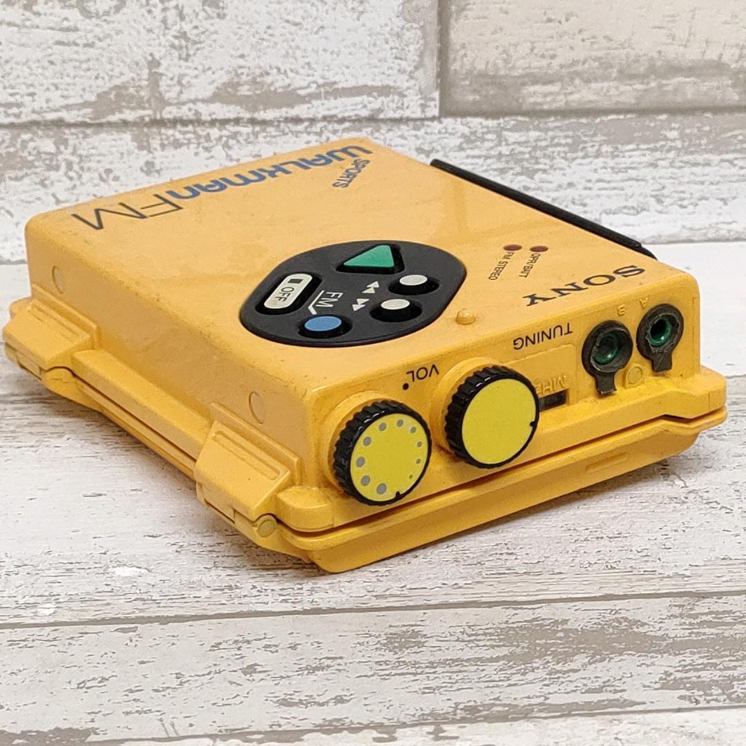 SONY WALKMAN WM-F5 SPORTS WALKMAN FM Yellow Cassette Player 