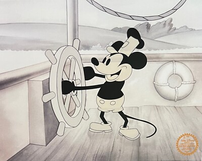 DISNEY Mickey Mouse Steamboat Willie Limited Edition Sericel