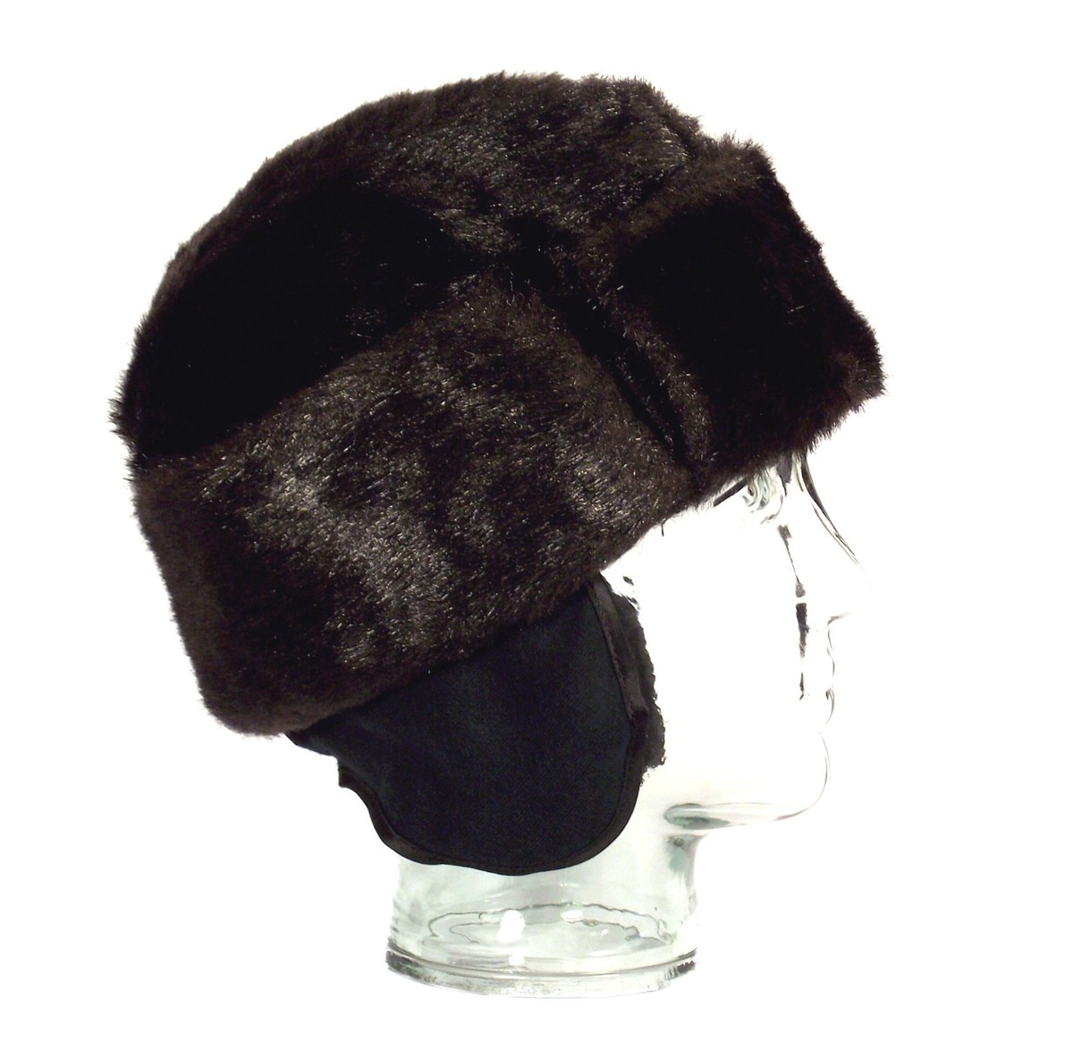 EUC Vintage DUNLAP SUPREME (NY) Brown Faux Fur Ushanka-Style Hat