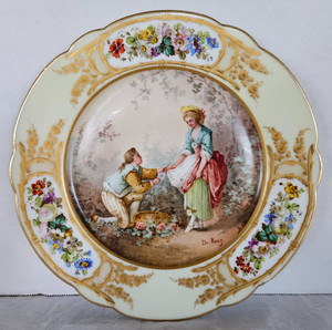 SÈVRESセーヴルキャビネットプレート肖像画アンティーク
