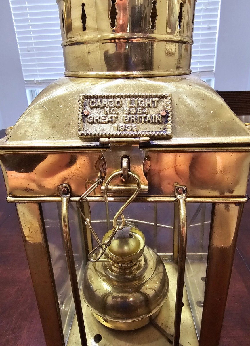 WWII ERA CARGO LIGHT BRASS LANTERN GREAT BRITAIN 1939 | eBay