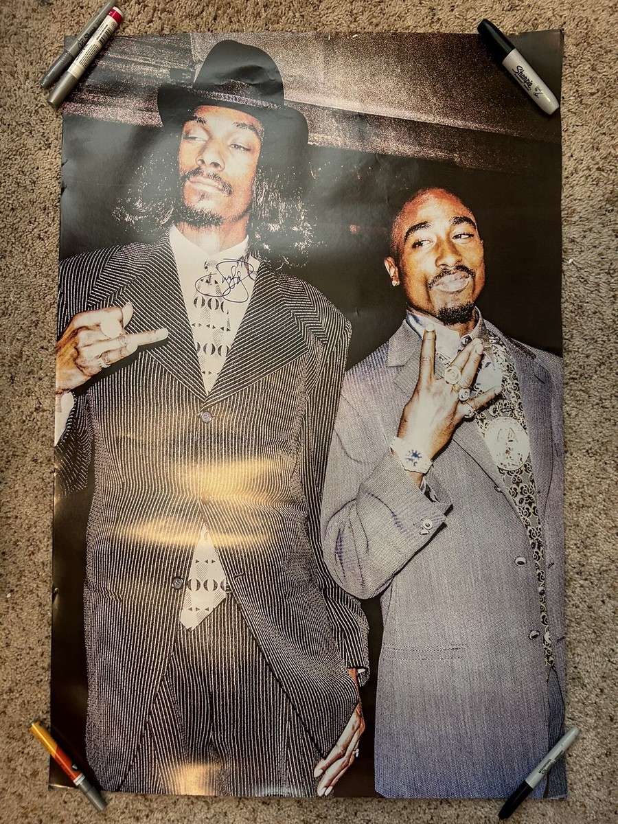 Snoop Dogg Autographed 24x30 Poster with Tupac Shakur Death Row