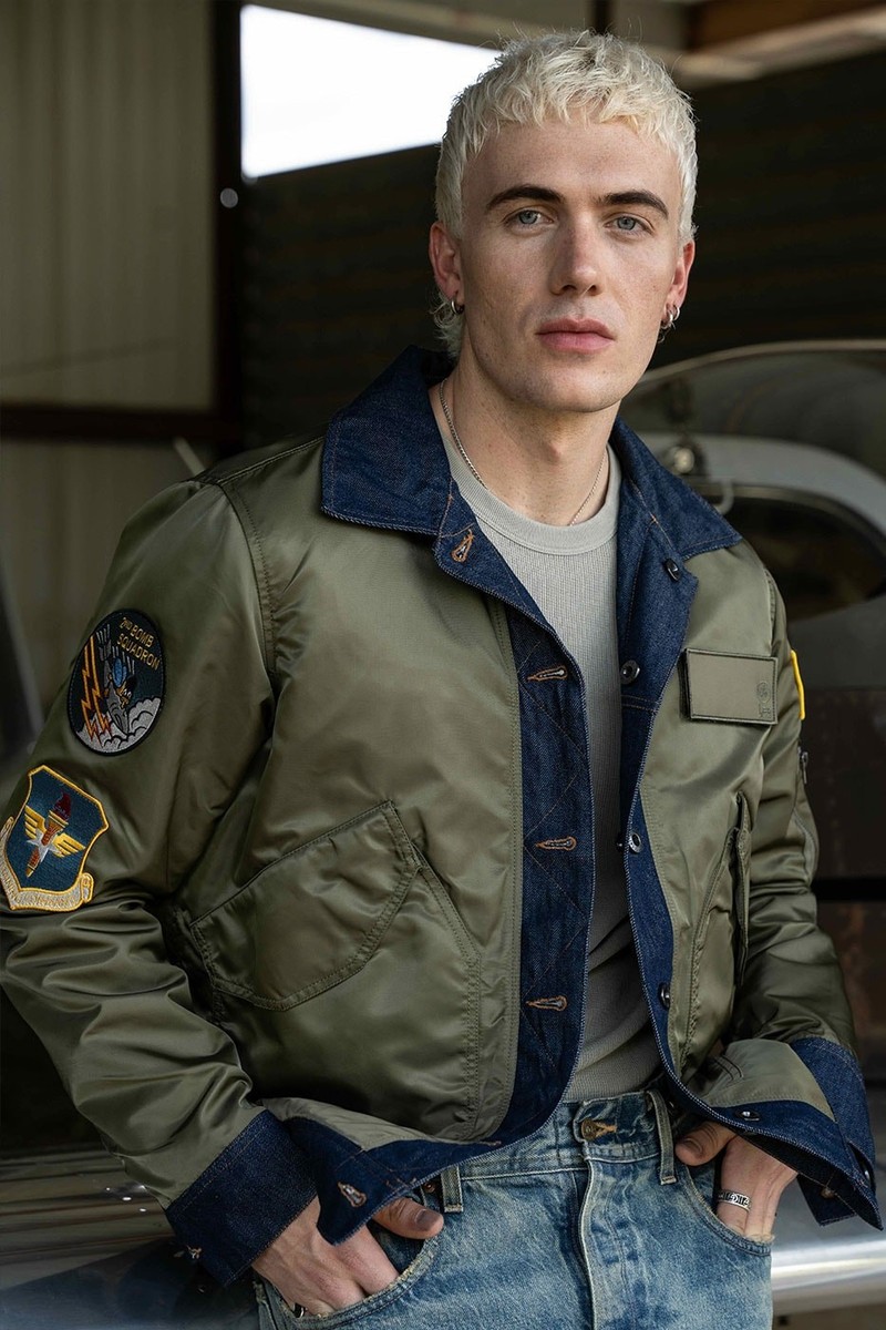 Alpha Industries x Lee Reversible Men's Denim Military Rider