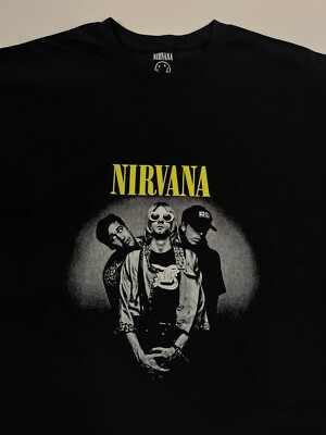 NIRVANA Band T-SHIRT NeverMind Kurt Cobain Tour Tee (Size X-Large