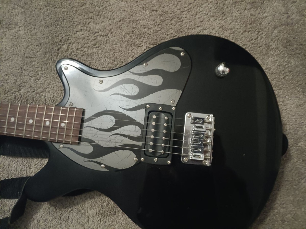 First Act ME1980 Electric Guitar Black With Flames 19801D23334