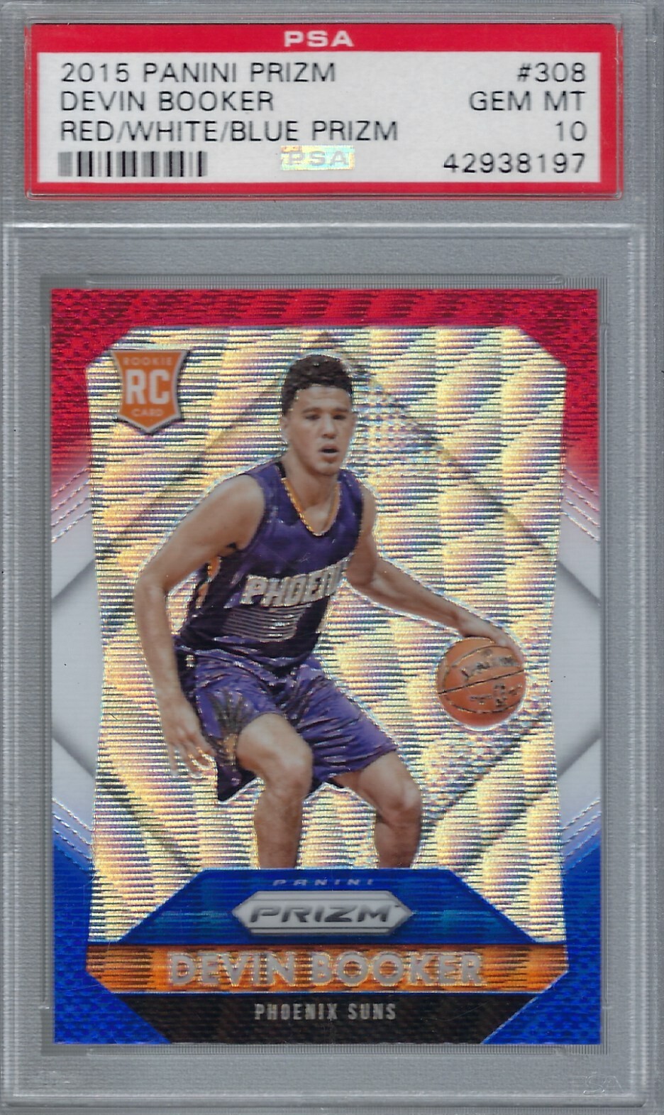 PSA10 ルーキー DEVIN BOOKER RC PRIZM LOW POP