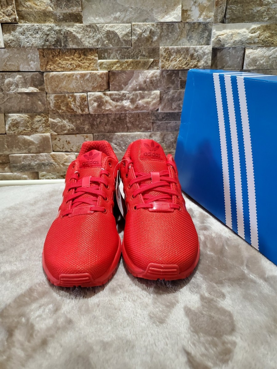 Youth's 4US - Adidas ZX Flux J 'Triple Red' EG3823 | eBay