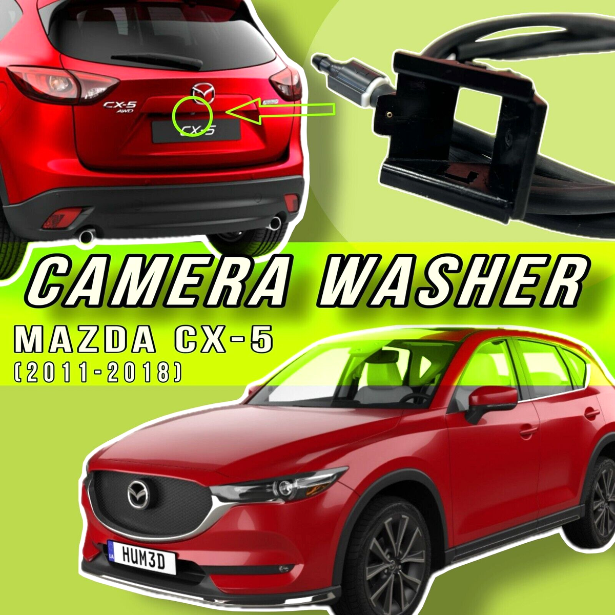 Rear View Camera Washer Kit for Mazda CX-5 CX-30 Mazda 6 | eBay