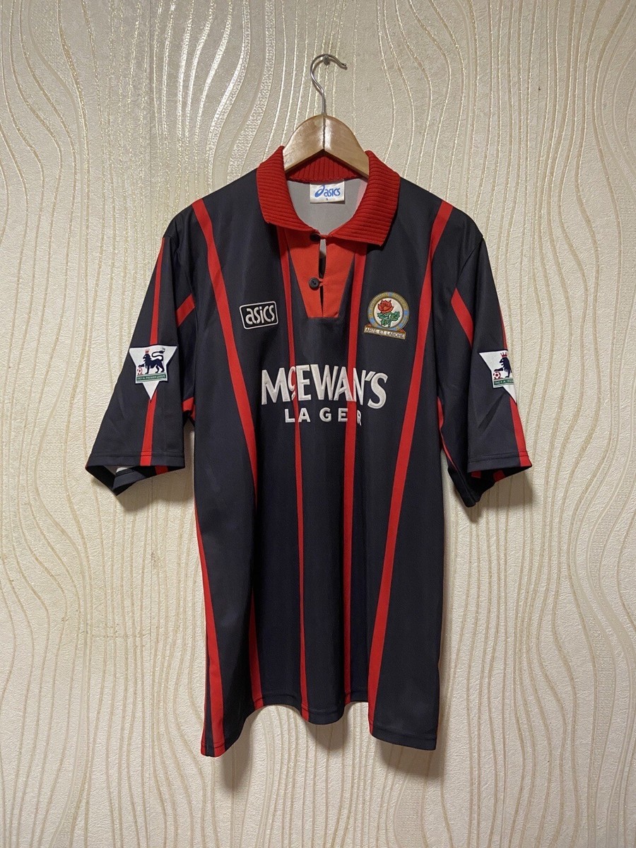 BLACKBURN ROVERS 1992 1994 AWAY FOOTBALL SHIRT SOCCER JERSEY ASICS
