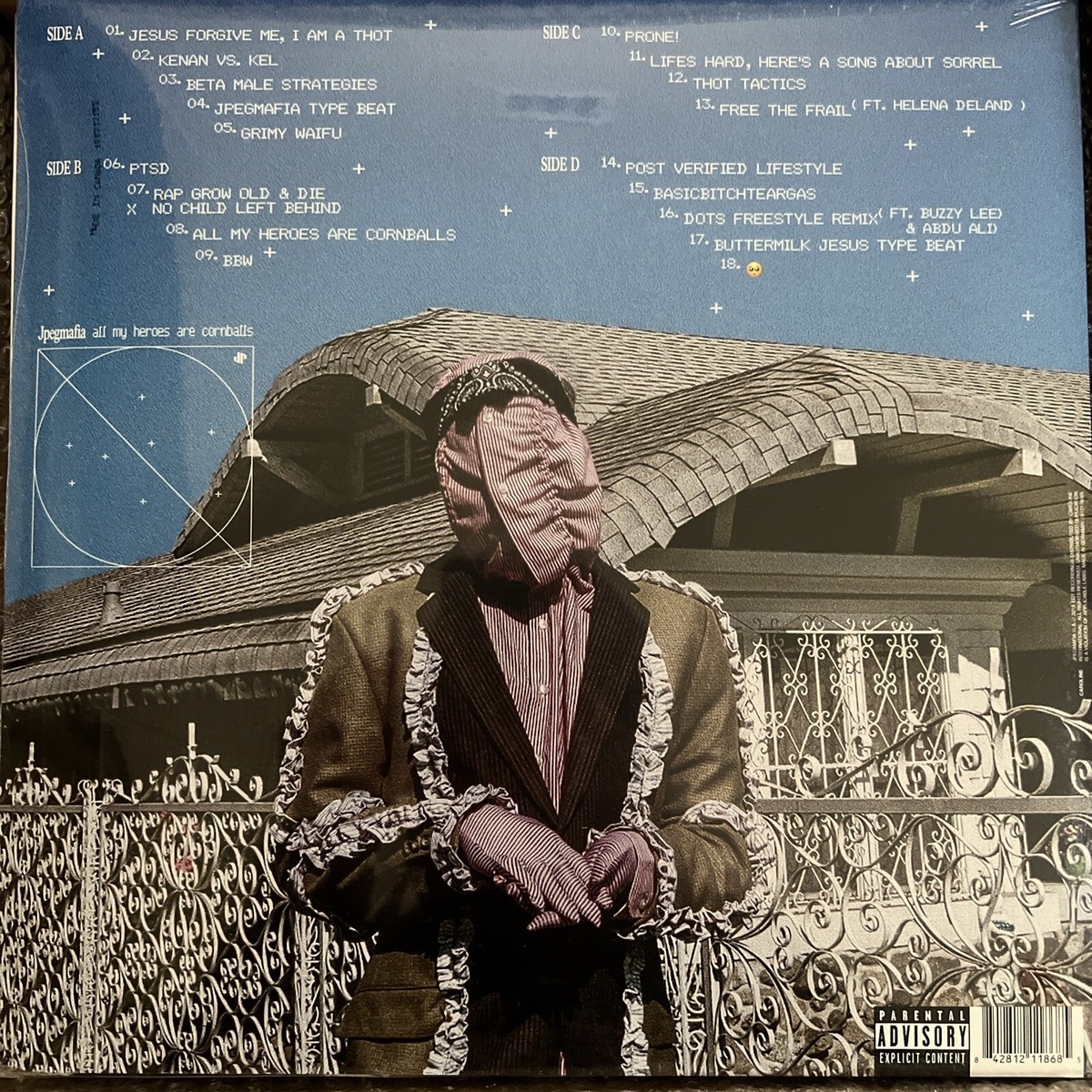 JPEGMAFIA - All My Heroes Are Cornballs Black Vinyl 2 LP Album