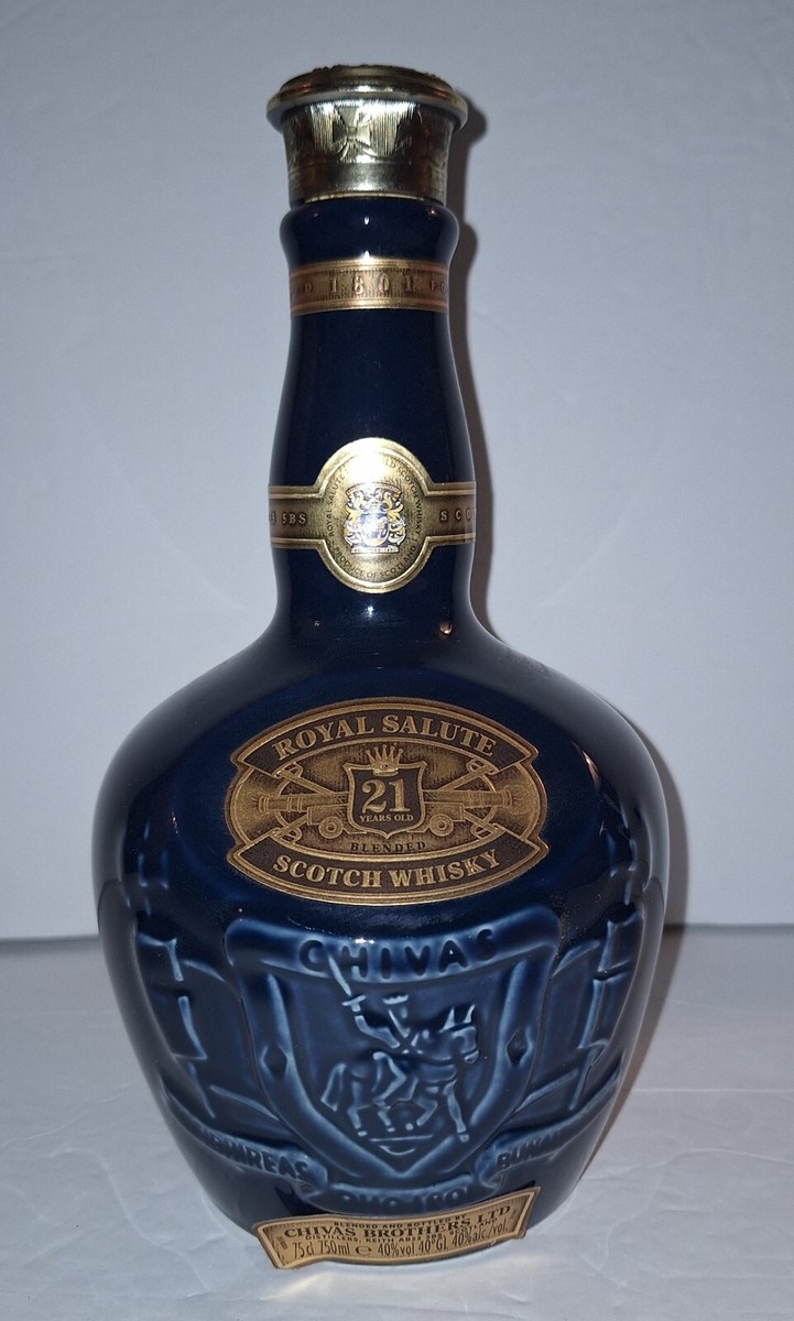 Empty Chivas Brothers Royal Salute 21 Year Old Scotch Whiskey