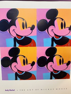 RARE ANDY WARHOL 1981 THE ART OF MICKEY MOUSE LITHOGRAPH PRINT POP