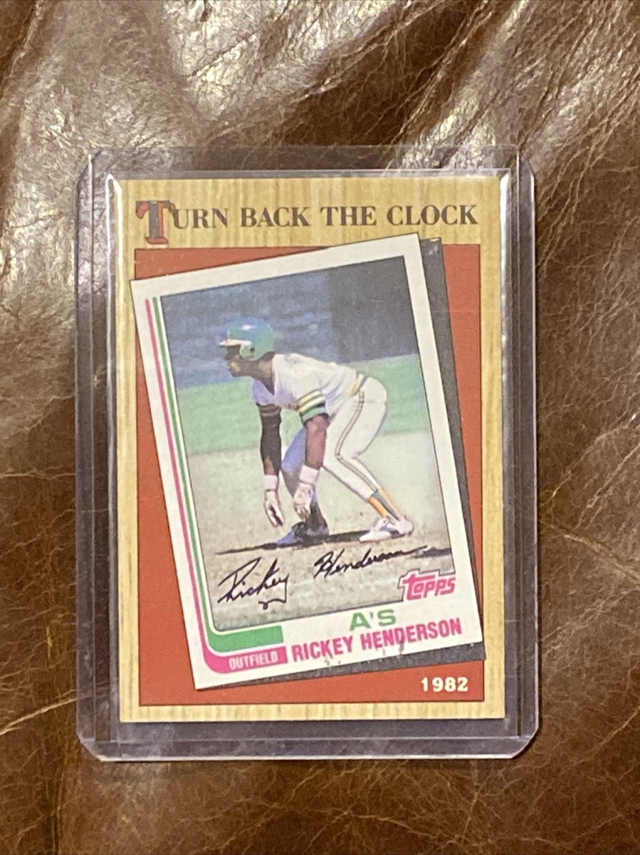 1)1987 TOPPS RICKEY HENDERSON TURN BACK THE CLOCK ERROR #311