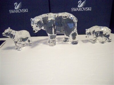 SWAROVSKI MOTHER SISTER & BROTHER BEAR SET OF 3 NIB COA | eBay