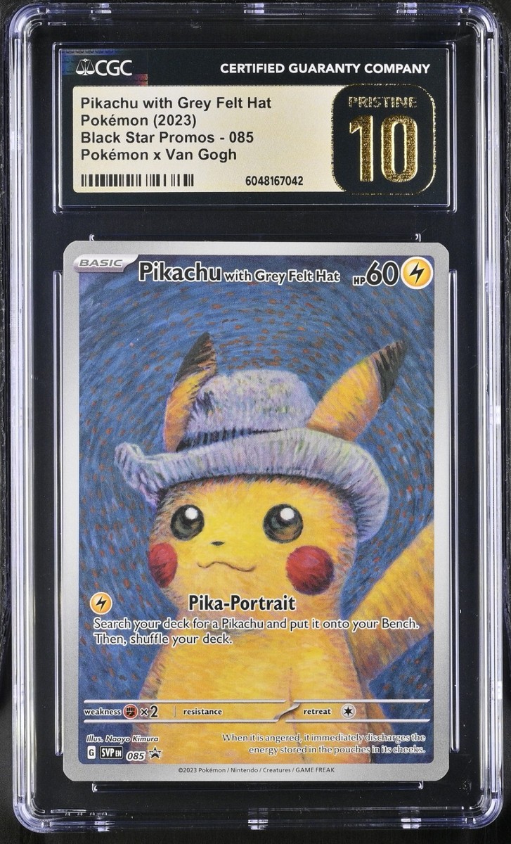 CGC 10 PRISTINE 2023 Pokemon Pikachu with Grey Felt Hat Pokemon X
