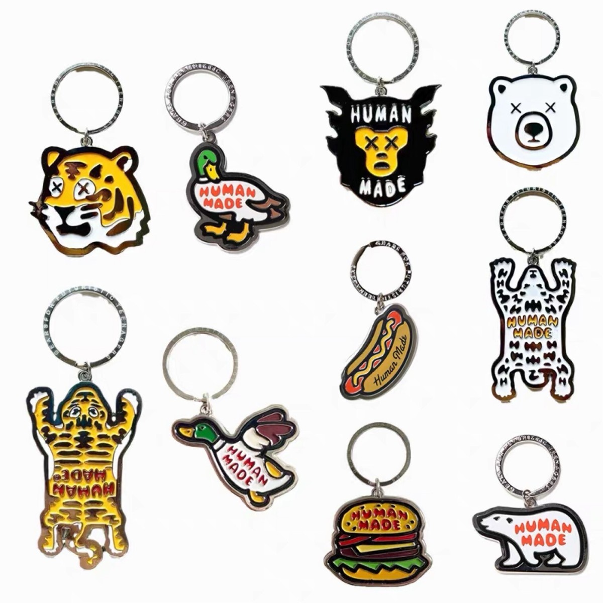 HUMAN MADE 22SS Nigo Verdy Animal Zoo Metal Key Chain Pendant