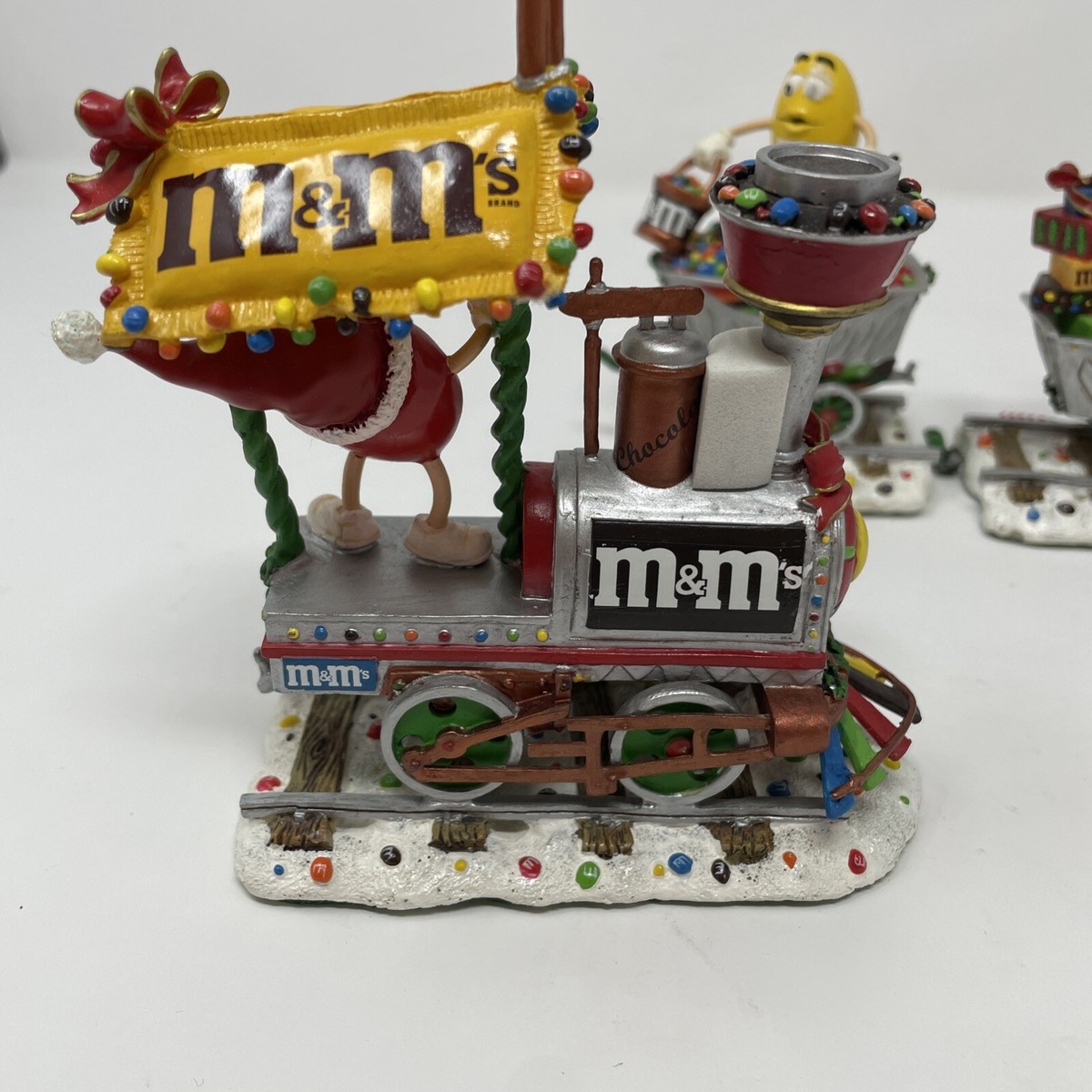 Vintage Danbury Mint The M&M's Holiday Express 5 Piece Christmas