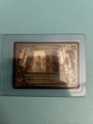 Flesh and Blood TCG Great Library of Solana Monarch MON000 1st