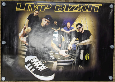 Vintage 90s Limp Bizkit Group G-Merch Giant Subway Poster 53 x 38