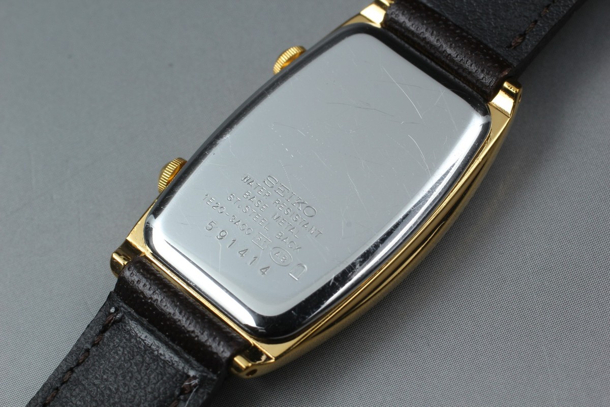 Vintage 1995 Near MINT Seiko Noie 1E20-3A00 Dual Time Quartz