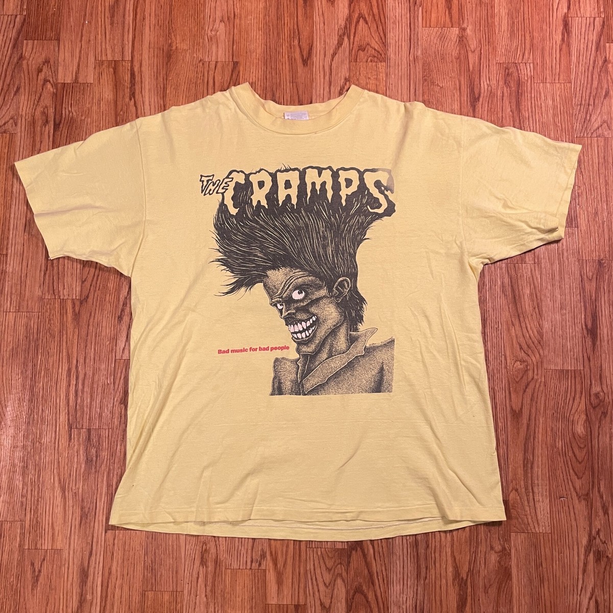 Vintage 1980s The Cramps Bad Music For Bad People Band T-Shirt XL
